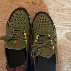 Nike Olive and Red Athletic Shoes